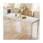 Stoły - Tribesigns Industrialny stół do jadalni o wymiarach 200 x 70 x 75 cm, stół kuchenny dla 6–8 osób, do jadalni, kuchni, salonu, biały - miniaturka - grafika 1