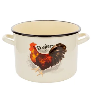 Fl1 GARNEK EMALIOWANY PROSTY KOKOSZ B/P 22CM 6,25L N 000-GAR-2/22NEWCOCOS - Garnki - miniaturka - grafika 1