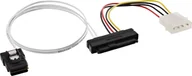 Kable komputerowe i do monitorów - InLine InLine® SAS Cable Mini SAS SFF-8087 to 1x SAS SFF-8482 + Power 0.75m - miniaturka - grafika 1