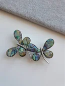 Broszki - 2W1 BROSZKA - ZAWIESZKA MOTYLE MASA PERŁOWA - miniaturka - grafika 1