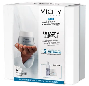 Vichy Liftactiv Supreme zestaw Krem do twarzy na dzień 50 ml + krem do twarzy na noc 15 ml + serum do twarzy 10 ml dla kobiet - Zestawy kosmetyków damskich - miniaturka - grafika 2