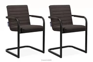 Fotele i krzesła biurowe - Krzesła biurowe brąz 2szt BASKO Konsimo - miniaturka - grafika 1