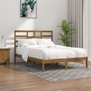 Łóżka - Lumarko Rama łóżka, miodowy brąz, lite drewno, 120x200 cm - miniaturka - grafika 1