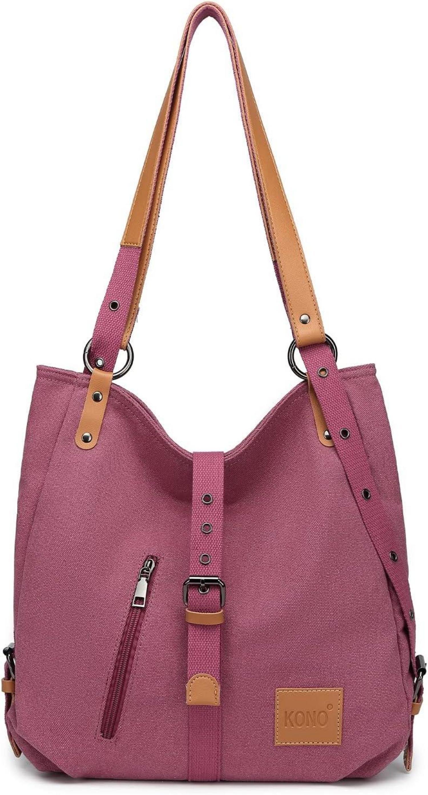 KONO Torba z uchwytem Plecak damski Duża torba na ramię Torba antykradzieżowa Wielofunkcyjna torba na ramię Niebieski