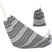 Hamaki - SASKA GARDEN Hamak 1063980 Etno 200 x 100 cm Czarno-biały - miniaturka - grafika 1