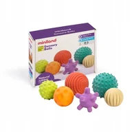 Zabawki sensoryczne - Kauczukowe Piłki Sensoryczne 6 szt Miniland - miniaturka - grafika 1