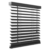 Żaluzje - Żaluzja aluminiowa 120 x 180 cm czarna 50 mm - miniaturka - grafika 1