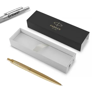Długopis Parker Jotter Monochrome XL Złoty GT z grawerem - Zestawy piśmiennicze - miniaturka - grafika 1
