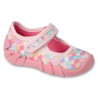 Buty dla dziewczynek - Befado kapcie dziecięce 109P262 różowe - miniaturka - grafika 1
