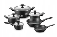 Zestawy garnków i patelni - Zestaw Garnków Marmurowych 10EL. Indukcja Gaz Royalty Line - miniaturka - grafika 1