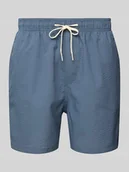 Kąpielówki męskie - Spodenki kąpielowe o kroju relaxed fit z fakturowanym wzorem model ‘COOPER’ - miniaturka - grafika 1