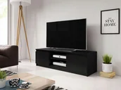 Szafki RTV - Stolik Rtv Donato 120 czarny grafit - miniaturka - grafika 1