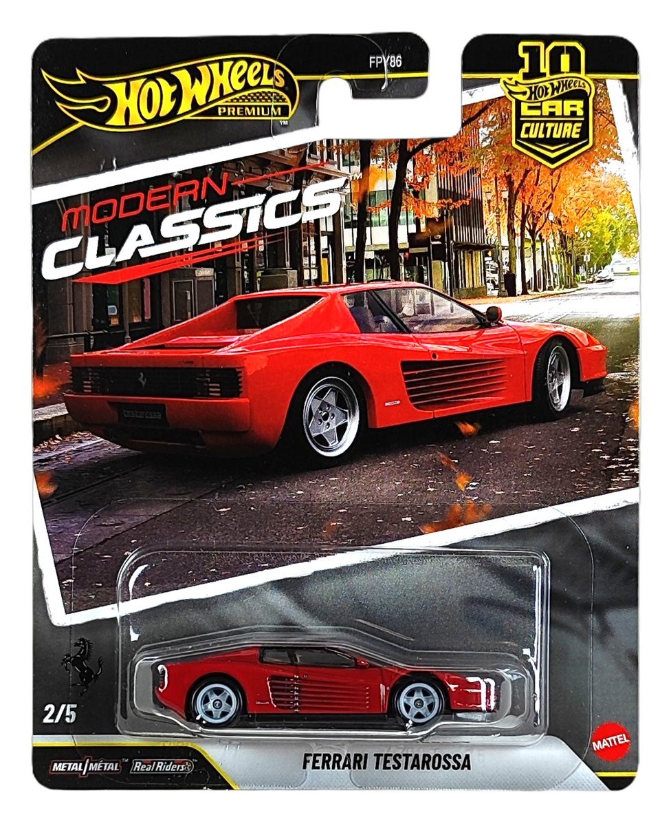 2/5 Hot Wheels Premium Modern Classic - Ferrari Testarossa