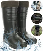 Kalosze damskie - WYSOKIE KALOSZE PIANKOWE DLA WĘDKARZY OCIEPLANE GUMOWCE LEKKIE POLSKIE 45 - miniaturka - grafika 1