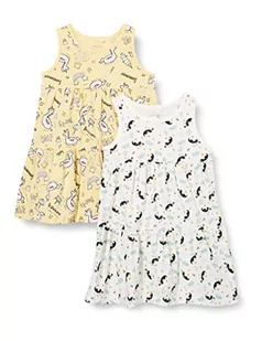 NAME IT sukienka dziewczęca, Golden Haze/Pack: White Alyssum Aop Small Tucans, 92 cm - Sukienki - miniaturka - grafika 1