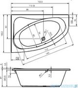 Wanny - Riho Lyra wanna asymetryczna 153,5x100,5cm prawa BA67 - miniaturka - grafika 1