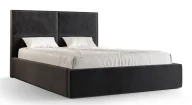 Łóżka - Grafitowe tapicerowane łóżko z pojemnikiem 4 rozmiary - Arviano - miniaturka - grafika 1