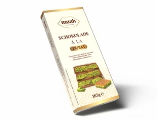 Czekolada Dubajska Muah 185g – Kadaif z Pastą Pistacjową - Czekolada - miniaturka - grafika 1
