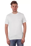 Koszulki męskie - Biały T-shirt Męski, Krótki Rękaw, Just Yuppi, Koszulka, Gładki, z Logo, 100% BAWEŁNA - miniaturka - grafika 1