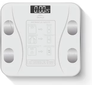 Elektroniczna Szklana Waga Łazienkowa Z Funkcją Pomiaru Tkanki Tłuszczowej Depan - Wagi łazienkowe - miniaturka - grafika 1