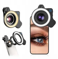 Wyposażenie ciemni fotograficznej - Lampa Pierścieniowa Ring Makro Led Apexel Do Telefonu Aparatu 37 / 52 Mm / Apl-fl26 - miniaturka - grafika 1