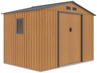 Altany ogrodowe - Domek narzędziowy HUDSON 277x191cm Oak Grey, metalowy, z podwójnymi drzwiami, wentylowany, kompaktowy schowek na narzędzia i sprzęt Hardmaister - miniaturka - grafika 1