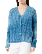 Kurtki damskie - UCY Damska kurtka z dzianiny, niebieski wielokolorowy, L - miniaturka - grafika 1