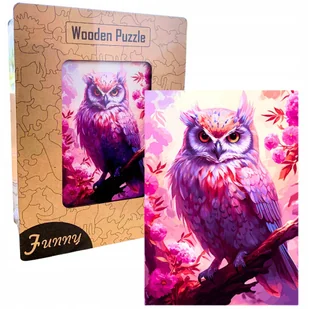Drewniane Puzzle Edukacyjne A3 Kolorowa Sowa Dzieci i Dorośli 240el DUŻE - Puzzle - miniaturka - grafika 1