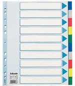 Przekładki do segregatorów - Esselte PRZEKŁADKI A4 MAXI PP KOLOROWE 10 KART - miniaturka - grafika 1