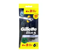 Maszynki do golenia i wkłady - Gillette Blue III golarki ostrzowe 6 sztuk - miniaturka - grafika 1
