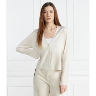 Marc Cain Wełniany kardigan | Loose fit - Swetry damskie - miniaturka - grafika 1