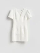Sukienki - Reserved - Sukienka mini - złamana biel - miniaturka - grafika 1