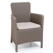 Fotele i krzesła ogrodowe - ALLIBERT fotel TRENTON DINING cappuccino - miniaturka - grafika 1