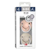 Smoczki uspokajające - BIBS De Lux Smoczek uspokajający silikonowy Blush Night/Vanilla Night 0-36m 2 szt 5200610 - miniaturka - grafika 1