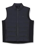 Bluzy męskie - Hackett London Męska bluza z kapturem Hs Quilt Gilet Fz, Niebieski (granatowy), S - miniaturka - grafika 1