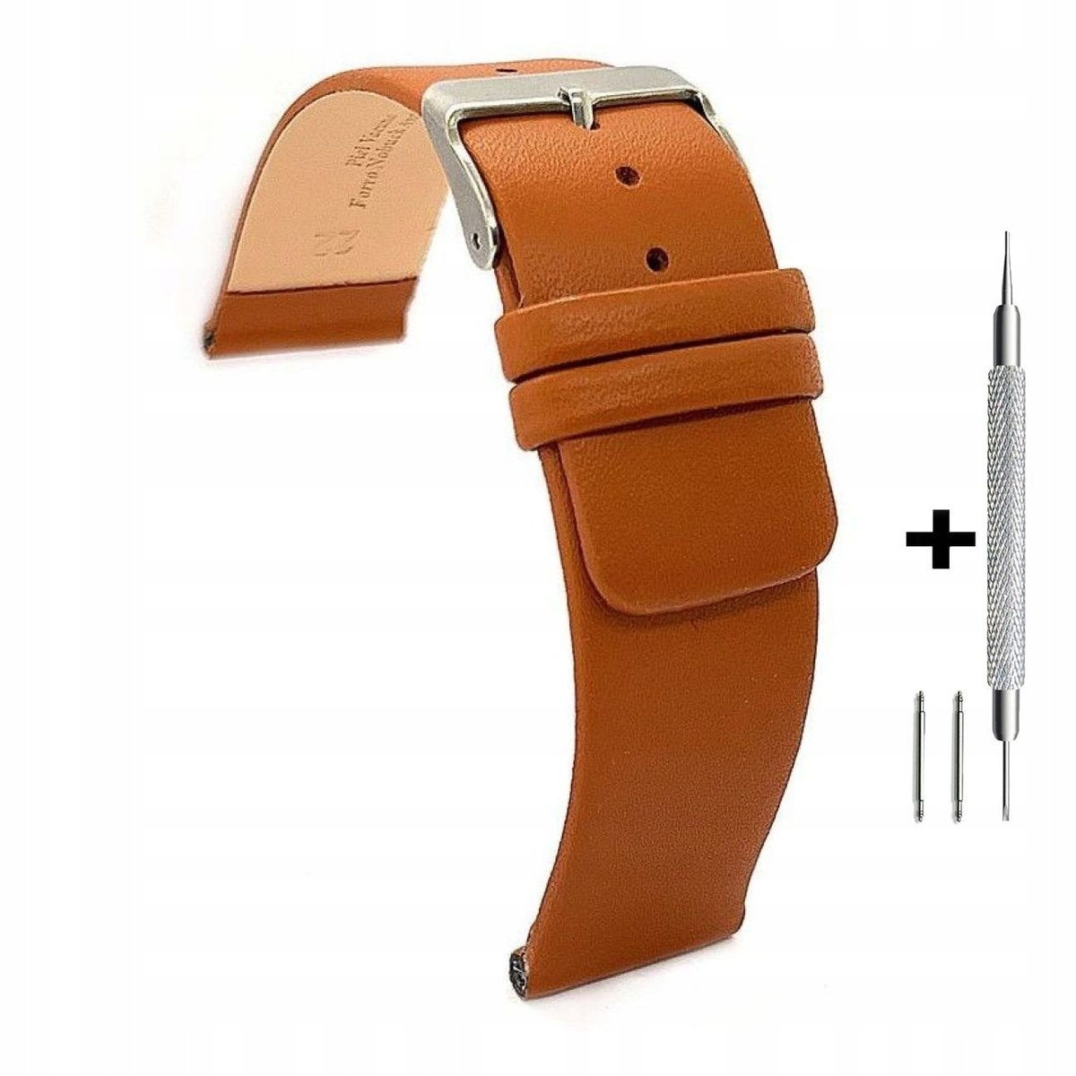 Jasnobrązowy pasek 18 mm DILOY 327.18.3 + dwa teleskopy i narzędzie