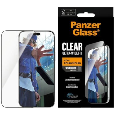 Szkło hartowane PANZERGLASS Ultra-wide Fit Ea do Apple iPhone 17 Pro Max/18 Pro Max