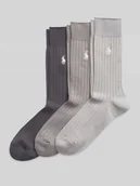 Skarpetki męskie - skarpety w zestawie 3 szt. z wyhaftowanym logo - miniaturka - grafika 1