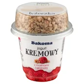 Kefiry, jogurty, maślanki - Bakoma Jogurt kremowy z malinami i granolą 230 g - miniaturka - grafika 1