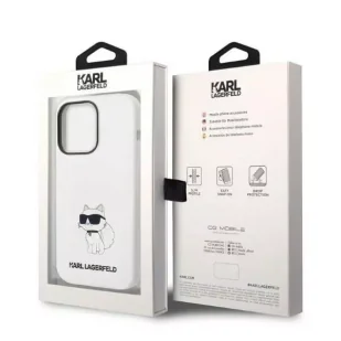 Karl Lagerfeld Etui KLHCP14XSNCHBCH do iPhone 14 Pro Max 6,7" hardcase Silicone Choupette biały/white - Etui i futerały do telefonów - miniaturka - grafika 8