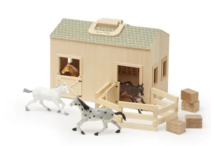 Melissa&Doug Zabawki Składana i przenośna stajnia 13704 - Figurki dla dzieci - miniaturka - grafika 6