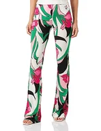 Spodnie damskie - Pinko Damskie spodnie Palmato Fluid Canvas, ZPA_Multi Black/fuksja, UK M, Zpa_multi czarny/fuksja, 42 - miniaturka - grafika 1