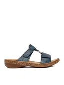 Klapki i japonki damskie - Rieker Klapki CEO-628P9-14 Granatowy - miniaturka - grafika 1