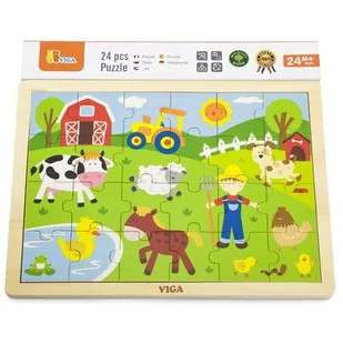 Viga VIGA 50197 PUZZLE NA PODKŁADCE 24SZT - FARMA (1808, Viga) VIGA 50197 PUZZLE NA PODKŁADCE 24SZT - FARMA (1808, Viga) Viga - Układanki dla dzieci - miniaturka - grafika 1