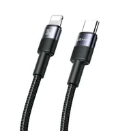 Kable USB - Kabel USB-C - Lightning USAMS 30W 1.2m Czarny - miniaturka - grafika 1