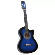 Gitary akustyczne - vidaXL Gitara akustyczna z wycięciem 6 strun niebieska 38 70134 - miniaturka - grafika 1