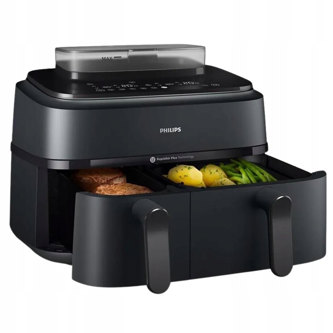 Frytkownica Beztłuszczowa Airfryer Philips 9L 19W1 Czyszczenie Parą 2 Kosze