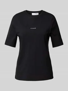 T-shirt z wyhaftowanym logo model ‘SIGNE-HANKIE’ - Koszulki i topy damskie - miniaturka - grafika 1