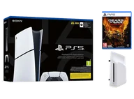 Konsole Playstation - PLAYSTATION 5 Slim Digital Edition 1TB D Chassis + Napęd optyczny Gears of War: Reloaded Biało-czarny - miniaturka - grafika 1