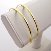 Kolczyki - ELEGANCKIE ZŁOTE DUŻE KOLCZYKI KOŁA 7 CM SZEROKIE SREBRO 925 + ZŁOTO 585 - miniaturka - grafika 1